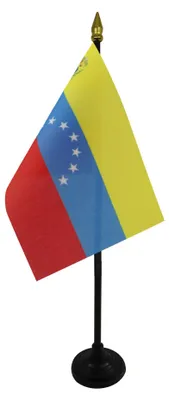 Productafbeelding van AZ FLAG Tafelvlag Venezuela, hoog met wapenschild, 15x10 cm