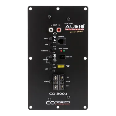 Obrázek produktu pro AUDIO SYSTEM CO-200.1 200W monoblokový jednokanálový zesilovač