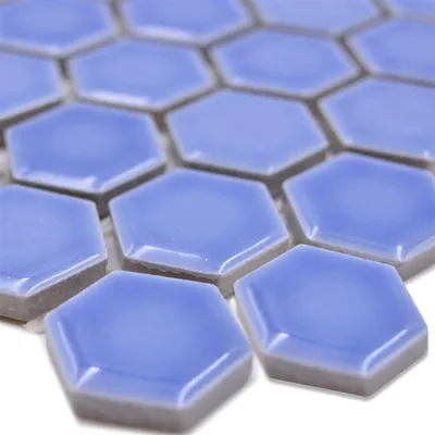 Produktbild von Keramikmosaik Salomon Hexagon Hellblau H23