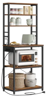 Productafbeelding van VASAGLE Keukenrek met stopcontacten, 6 planken, 40 x 60 x 167 cm