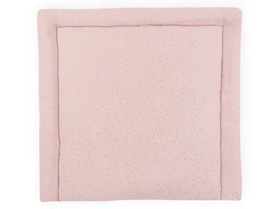 Produktbild von KraftKids Wickelauflage Musselin goldene Punkte auf Rosa 78x78 cm (BxT)