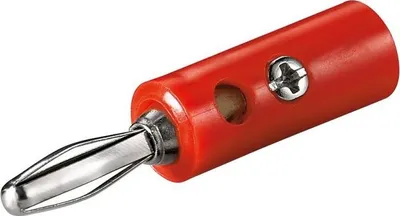 Produktbild von Wentronic Bananen-Stecker, Rot - mit Schraubanschlüssen, Rot