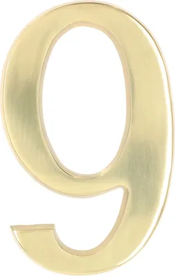 Produktbild von KOTARBAU® 3D Hausnummer Ziffer"9“ aus Messing 20 cm Türnummer für Häuser Siedlungen Hotels Wohnungen 100% Messing