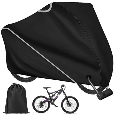 Produktbild von Fahrradabdeckung Wasserdicht für 2 Fahrräder 210D Oxford-Gewebe 200x110x90cm mit Schlossloch und Aufbewahrungsbeutel