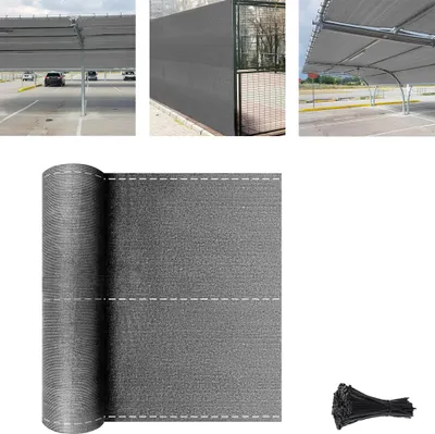 Produktbild von XMTECH 1,8x10m HDPE Zaunblende Tennisblende Sichtschutz Zaun Windschutz Netz Sonnenschutz Schattiernetz mit Kabelbinder, Grau