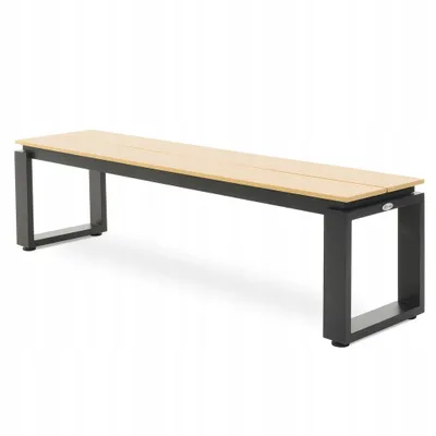 Image de Banc Banc de jardin Banc en bois Mobilier de jardin Banc public Résistant aux intempéries Sans dossier