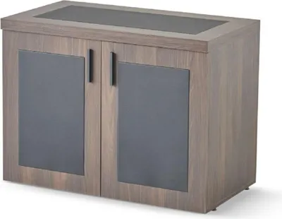 Zdjęcie produktu dla Brązowo-czarny kredens Designerska komoda do gabinetu Szafka na dokumenty