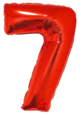 Produktbild von XXL Zahlen Folienballon 100 cm - Rot Zahl: 7