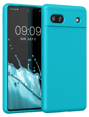 Produktbild von kwmobile Handyhülle für Google Pixel 6a Hülle, für Pixel 6a Case - Hülle Silikon - kabelloses Laden - Cool Glacier