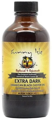Image de Huile de ricin noire jamaïcaine extra foncée Sunny Isle 4 oz 118 ml