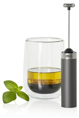 Immagine prodotto di Montalatte/montasalse per uso specifico, modello Rapid.3, colore grigio scuro, include 3 batterie, materiale: plastica/acciaio inossidabile, diametro: 3,2 cm, altezza: 20 cm