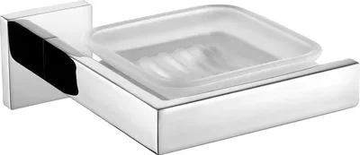 Obrázok produktu pre KWC AR Mydelnička, CUBUS, nerezová oceľ, 147x54x135 mm, povrchová montáž, hgl, sklenená polička