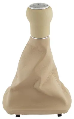 PREMIUM Schaltknauf Manschette Knauf Chrom Beige in 5-Gang für Audi A6 4B C5 – Produktansicht