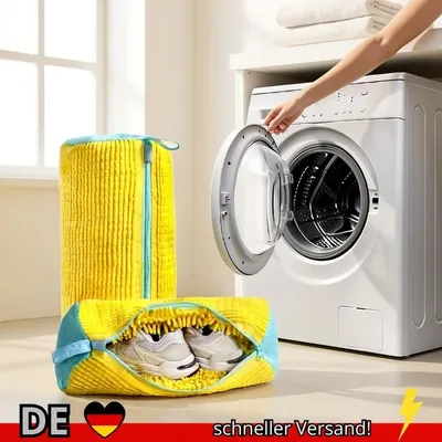Produktbild von Schuhwaschbeutel Robust für Alle Schuhe Gelb/Blau