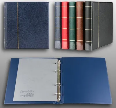Produktbild von Prophila Collection Album A5 Standard-Ringbinder für Münzen Banknoten Postkarten ETB (blau)