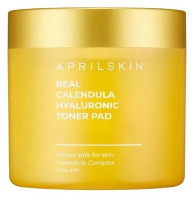 Zdjęcie produktu dla APRILSKIN – Płatki tonizujące z wyciągiem z nagietka i kwasem hialuronowym, 60 szt.