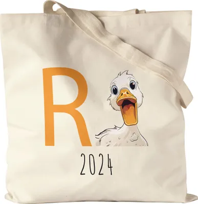 Produktbild von R Ente 2024 Jutebeutel Rente Geschenk Ruhestand Humor Wortwitz