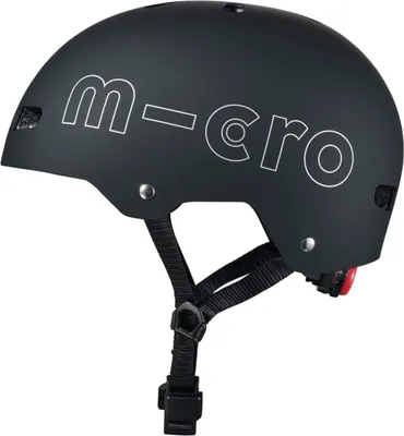 Produktbild von Micro Fahrradhelm ABS Deluxe Schwarz L - mit LED-Licht und Magnetverschluss