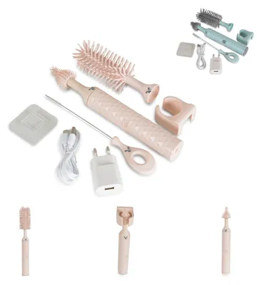 Produktbild von Cangaroo elektrisches Flaschenbrstenset 2in1 Saugerreiniger zwei Brstengren rosa
