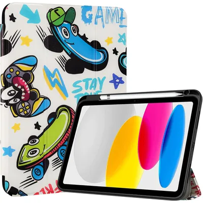 Produktbild von ProCase Hülle für iPad (A16) 11" Generation 2025 / iPad 10 Generation 10,9" 2022 Schutzhülle mit Stifthalter Stoßfeste Smart Case Cover Auto Schlafen/Wachen -Skate