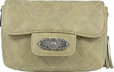 Produktbild von Gesteppte Handtasche "Alessia" mit Applikation | Taupe