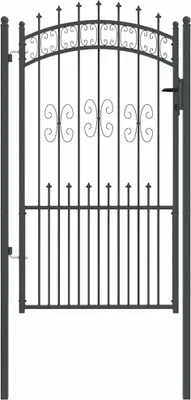 Obrázek produktu pro vidaXL Brána s hrotem KAMPEN 103 x 175 cm, ocel, šedá