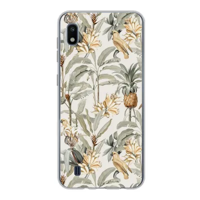 Produktbild von MuchoWow® Handyhülle Schutzhülle Hülle für Samsung Galaxy A10 Blume - Ananas - Tropisch Silikon Softcase Handy Hülle - Schutzhülle
