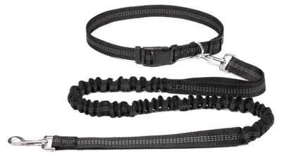 Produktbild von Hundeleine, Freihand-Design, Verstellbarer Taillengurt, schwarz