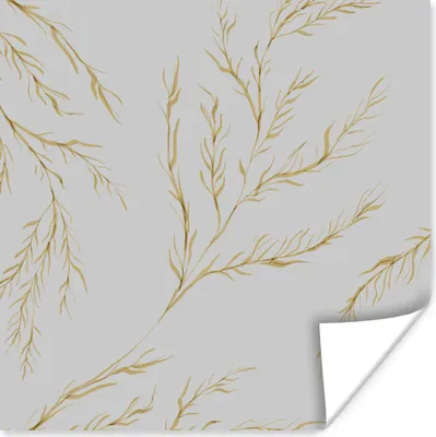 Produktbild von MuchoWow® Poster Pastell - Grau - Blume - Design 75x75 cm - Wand Dekoration