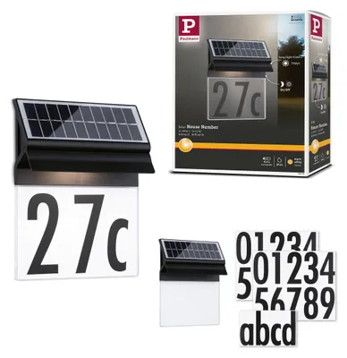 Zdjęcie produktu dla Paulmann Solarna lampa LED z numerem domu Neda