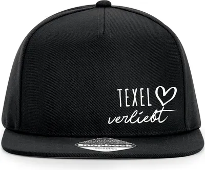 Produktbild von Huuraa Cappy Mütze Texel verliebt Black Polyester Snapback Kappe Geschenkidee