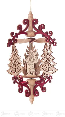 Immagine prodotto di Decorazione natalizia in legno "Rollspan", a forma di abete o Babbo Natale, da appendere. Dimensioni: 11 cm x 15 cm x 11 cm. NUOVO