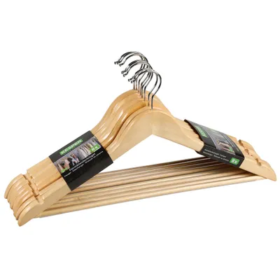 Produktbild von Kleiderbügel, Formkleiderbügel, Holzkleiderbügel, 8er Pack, KESPER, 67136