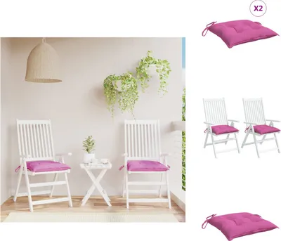 Obrázek produktu pro vidaXL Polštář na židli 2 ks. Růžový 50x50x7 cm Oxfordská tkanina - Polštář na sezení