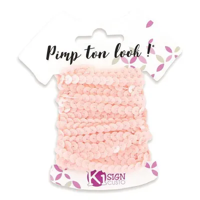 Produktbild von 6 Paillettenband 6 m - Marshmallow Rosa