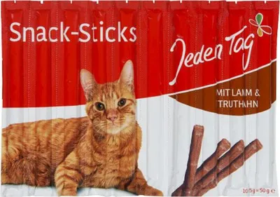 Produktbild von Jeden Tag Katzensticks mit Lamm & Truthan 10x 5g (50g)