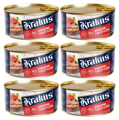 Produktbild von Krakus Frühstücksfleisch 6x 300g - Fleischkonserve 93% Schweinefleisch