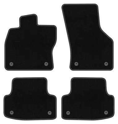 Produktbild von Velours-Fußmatten für Audi A3 8V 2012- (3-Türer/Limousine/Sportback) – 4-tlg, Schwarz, passgenau – Wielganizator BASIC