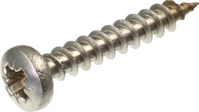 Produktbild von SECCARO Spanplattenschraube Halbrundkopf 4 x 25 mm, Edelstahl V2A VA A2, Holzschraube mit Vollgewinde, Kreuzschlitz / PZ, 250 Stück