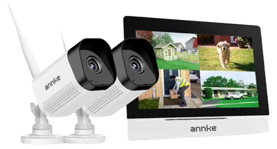 Productafbeelding van Veiligheidscamerasysteem, 7-inch touchscreen, nachtzicht, 2 camera's, zonder stekker