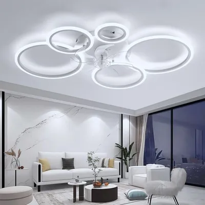 Immagine prodotto di Ventilatore a soffitto con illuminazione - 100 cm - 130W LED - 6 velocità - Silenzioso