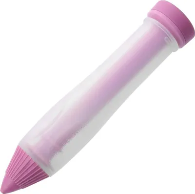 Produktbild von Zenker Dekorier-/Garnierstift CANDY, Garnierspritze für Schokolade und Zuckerguss, Backzubehör für Tortendekoration (Farbe: Transparent/Frozen Rose)