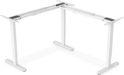 Produktbild von DIGITUS Schreibtischgestell elektr. L-Form   weiß  Max.120
