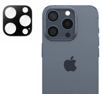 Zdjęcie produktu dla Techsuit pełnopowierzchniowe Szkło na aparat iPhone 15 pro 15 Max - Czarny