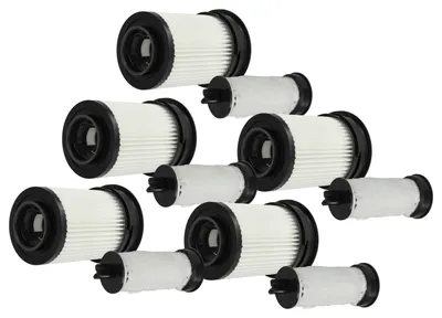 Produktbild von vhbw 5x Staubsaugerfilter Ersatz für Miele HX-FSF, HX-FSX für Staubsauger - Kombifilter (Vorfilter + HEPA-Filter) Schwarz Weiß