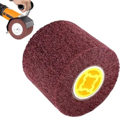 Image de Brosse abrasive en nylon à grain 80 pour ponceuse - brosses de polissage, rouleaux abrasifs, manchons abrasifs, accessoires de ponçage.