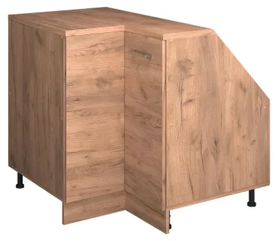 Produktbild von Eck-Küchenschrank für Dachschrägen Vicco R-Line Goldkraft Eiche 75.6 cm mit 1 Tür, Schrankkorpus 60 cm Tiefe, Model 60049