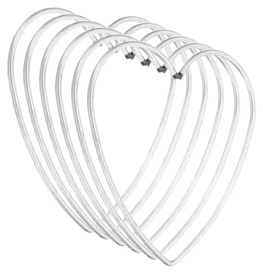 6 Herz-Metallringe für Traumfänger, 10 cm, DIY, Silber