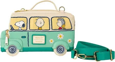 Zdjęcie produktu dla Loungefly Peanuts From Road Trip Bus Crossbody Green Man Green One Size