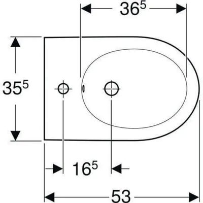 Produktbild von Geberit 501898008 iCon Wandbidet, T:53cm